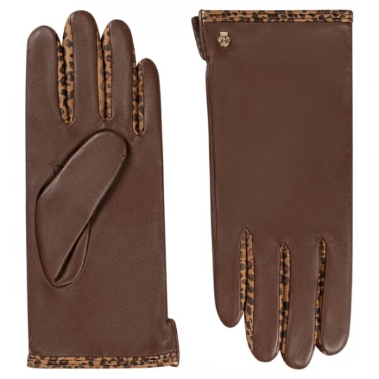 Foto van product Roeckl Vingerhandschoenen 'BERLIN' bruin / cognac / donkerbruin
