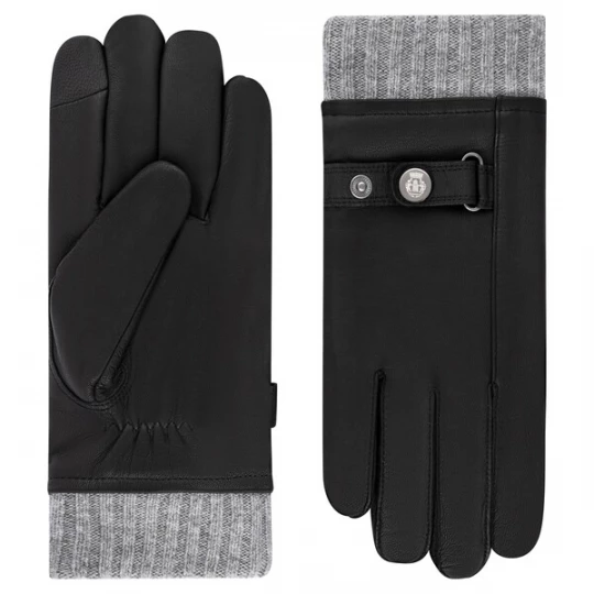 Foto van product Roeckl Vingerhandschoenen 'DAHLEN TOUCH' grijs gemêleerd / zwart