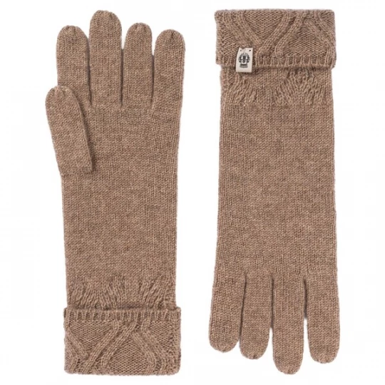 Foto van product Roeckl Vingerhandschoenen 'FROZEN WINTER' sand / beige gemêleerd / bruin / lichtbruin