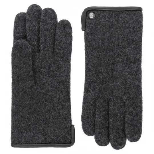 Foto van product Roeckl Vingerhandschoenen 'KLASSISCHER WALKHANDSCHUH' grijs / antraciet / basaltgrijs / donkergrijs / grijs gemêleerd