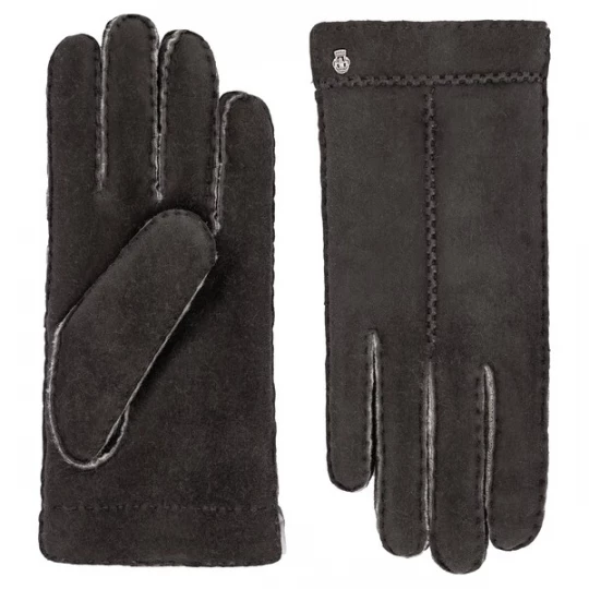 Foto van product Roeckl Vingerhandschoenen 'MALMÖ' basaltgrijs / rookgrijs / donkergrijs