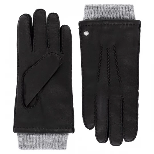 Foto van product Roeckl Vingerhandschoenen 'METZ' grijs gemêleerd / zwart