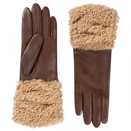 Foto van product Roeckl Vingerhandschoenen 'MONTROSE TOUCH' beige / kastanjebruin / chocoladebruin / donkerbruin