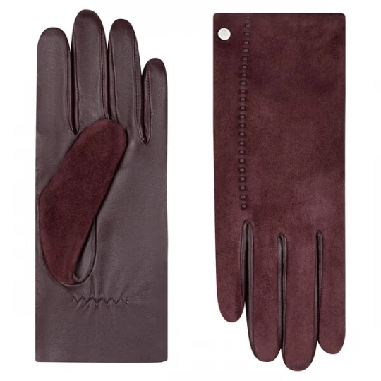 Foto van product Roeckl Vingerhandschoenen 'NANTES TOUCH' rood / wijnrood / donkerrood