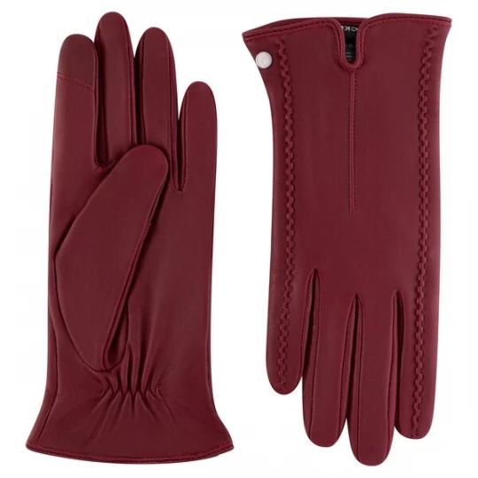 Foto van product Roeckl Vingerhandschoenen 'QUINTO' bordeaux / wijnrood