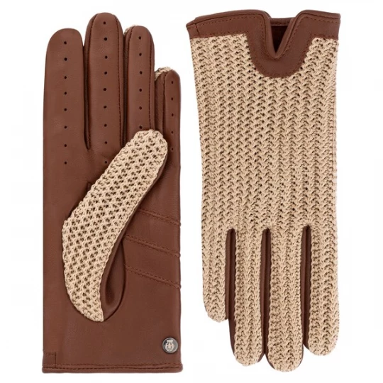 Foto van product Roeckl Vingerhandschoenen 'SANREMO TOUCH' crème / bruin