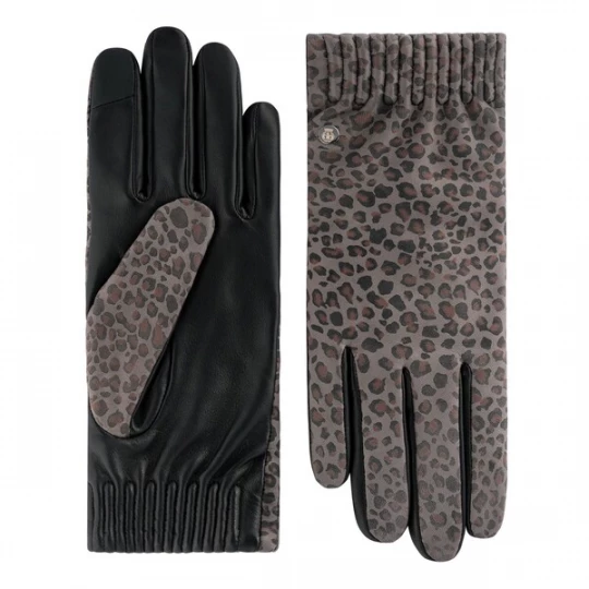 Foto van product Roeckl Vingerhandschoenen 'SERENGETI TOUCH' grijs / lichtgrijs / zwart