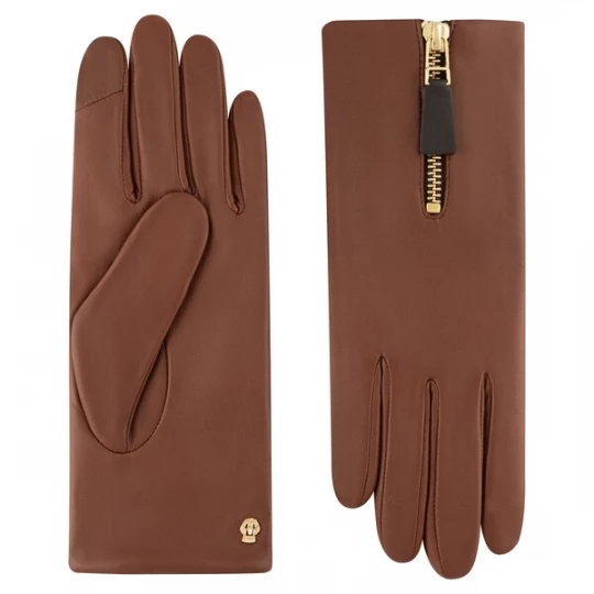 Foto van product Roeckl Vingerhandschoenen 'YORK TOUCH' camel / cognac / oker