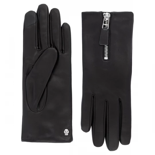 Foto van product Roeckl Vingerhandschoenen 'YORK TOUCH' zwart / zilver