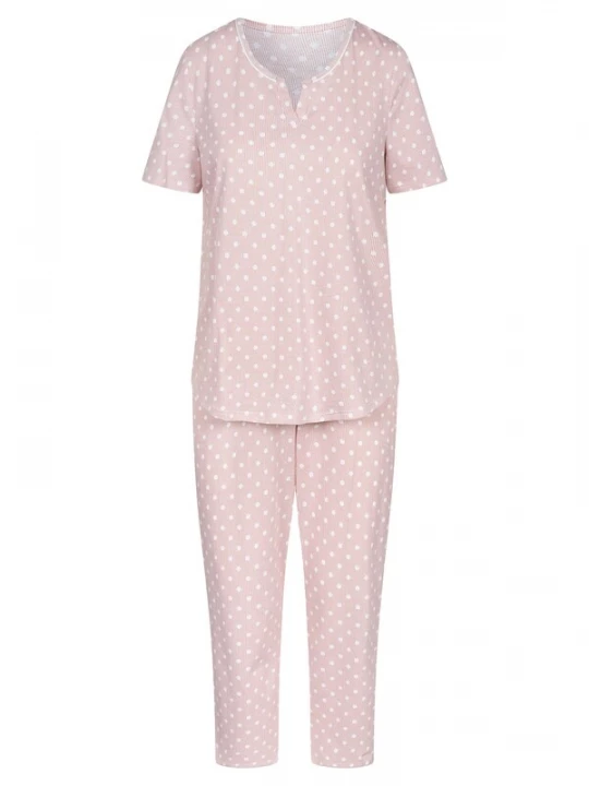 Foto van product Rösch Pyjama ' Mustermix ' rosé / wit