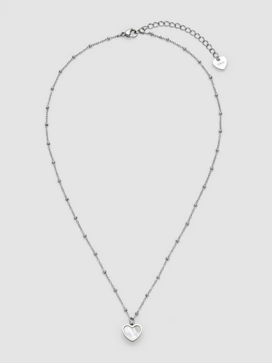 Foto van product Roestvrijstalen ketting met hartvormige hanger s.Oliver zilver