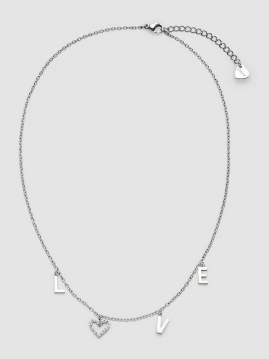 Foto van product Roestvrijstalen ketting met juwelendetails s.Oliver zilver