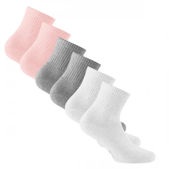 Foto van product Rohner Basic Sokken grijs / rosa / wit