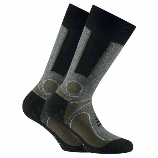 Foto van product Rohner Socks Sokken grijs gemêleerd / kaki / zwart / wit