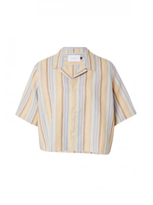 Foto van product Rotholz Blouse blauw / bruin / oranje / wit