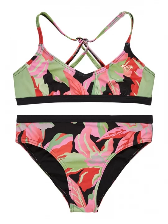 Foto van product ROXY Bikini 'Active' antraciet / lichtgroen / rosa / rood