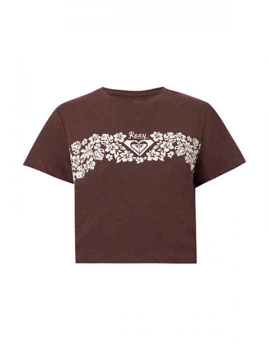 Foto van product ROXY Shirt 'ENDLESS WEEKEND' donkerbruin / offwhite
