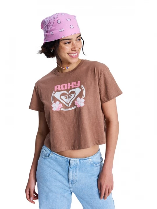 Foto van product ROXY Shirt 'Endless Weekends' bruin / lichtroze / wit