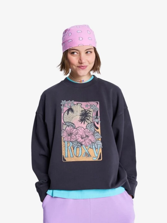 Foto van product ROXY Sweatshirt 'Lineup' lichtblauw / antraciet / oranje / lichtroze