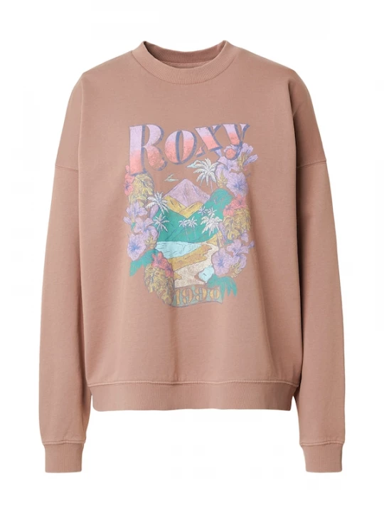 Foto van product ROXY Sweatshirt 'Lineup' mokka / donkergeel / jade groen / sering