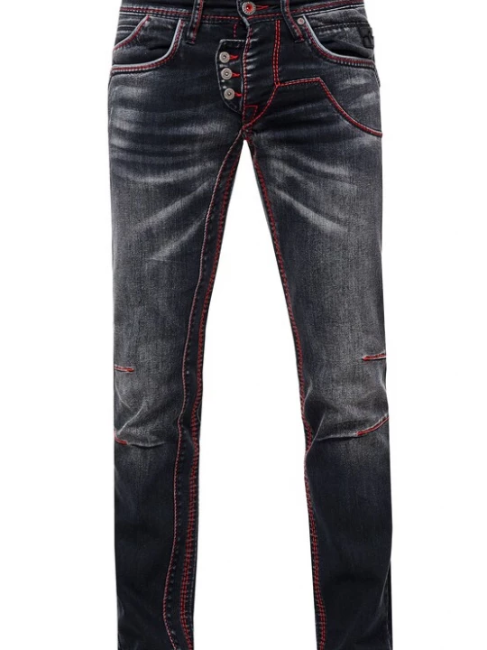 Foto van product Rusty Neal Jeans 'RUBEN 45' rood / zwart