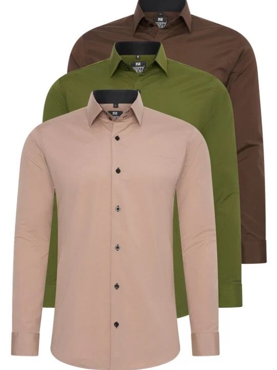 Foto van product Rusty Neal Overhemd beige / bruin / kaki