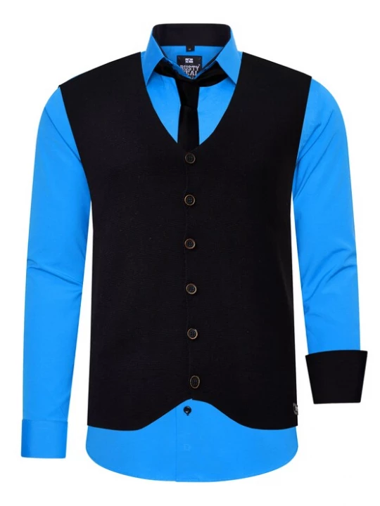Foto van product Rusty Neal Overhemd blauw / nachtblauw