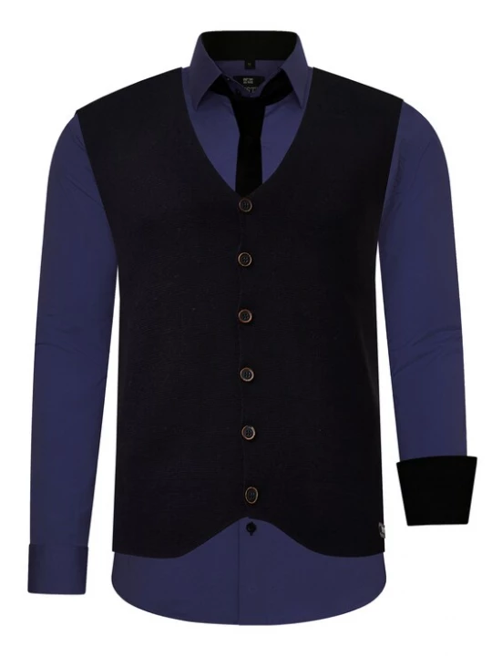 Foto van product Rusty Neal Overhemd nachtblauw / donkerblauw