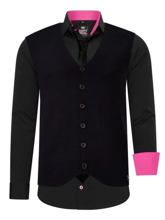Foto van product Rusty Neal Overhemd pink / zwart