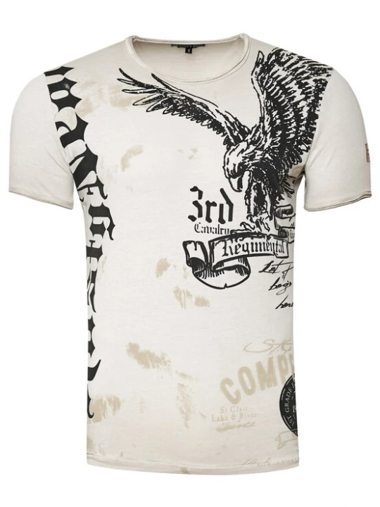 Foto van product Rusty Neal Shirt 'American Eagle' beige
