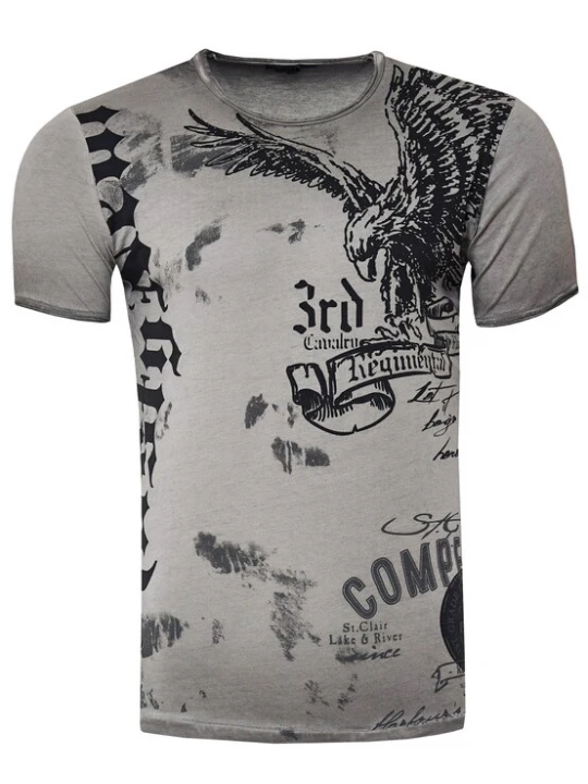Foto van product Rusty Neal Shirt 'American Eagle' grijs