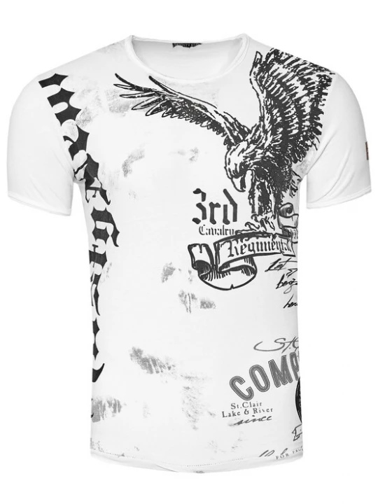 Foto van product Rusty Neal Shirt 'American Eagle' wit