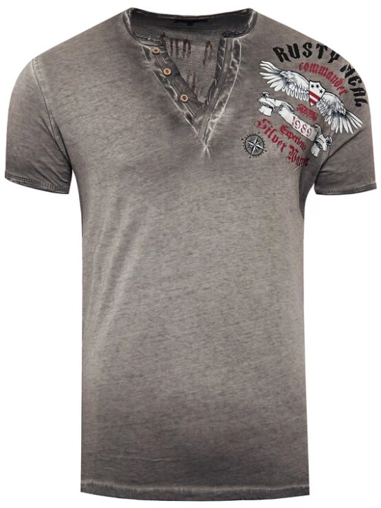 Foto van product Rusty Neal Shirt antraciet / wit