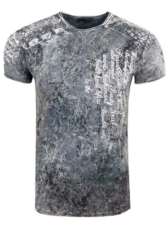 Foto van product Rusty Neal Shirt antraciet / wit