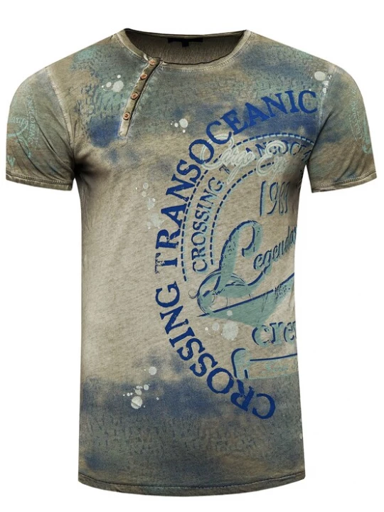 Foto van product Rusty Neal Shirt blauw / kaki