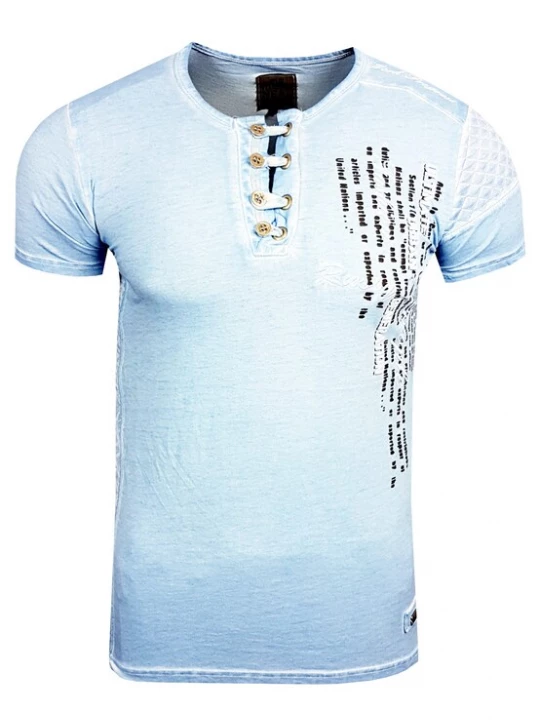 Foto van product Rusty Neal Shirt blauw / zwart / wit