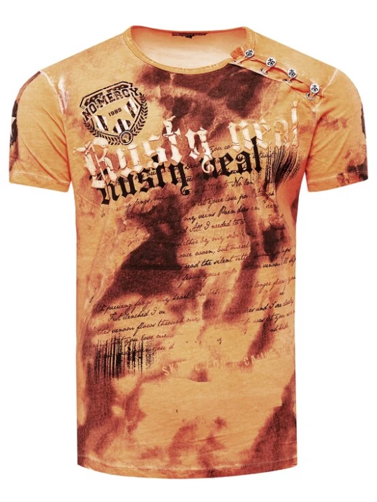 Foto van product Rusty Neal Shirt bruin / oranje