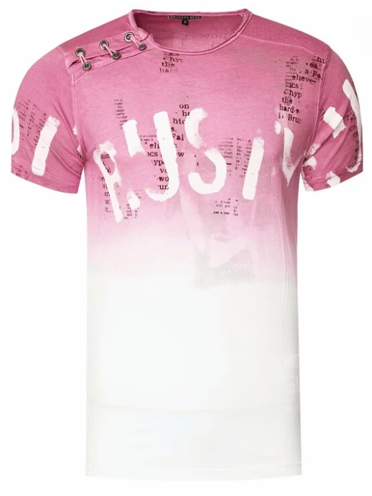 Foto van product Rusty Neal Shirt bruin / rosa / pitaja roze / wit