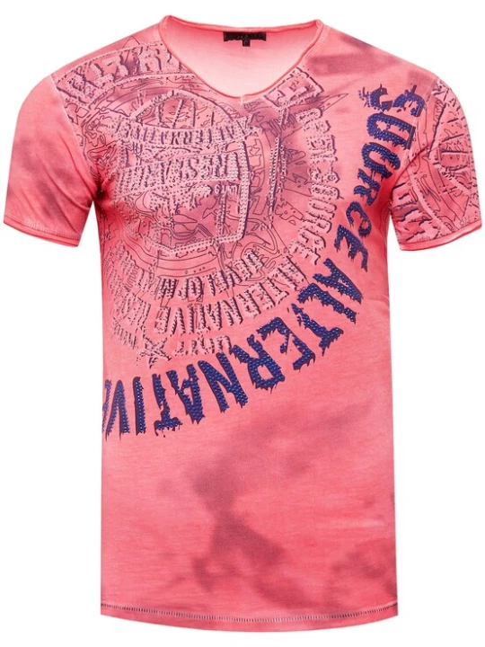 Foto van product Rusty Neal Shirt donkerblauw / lichtrood
