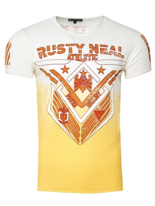 Foto van product Rusty Neal Shirt geel / oranje / wit
