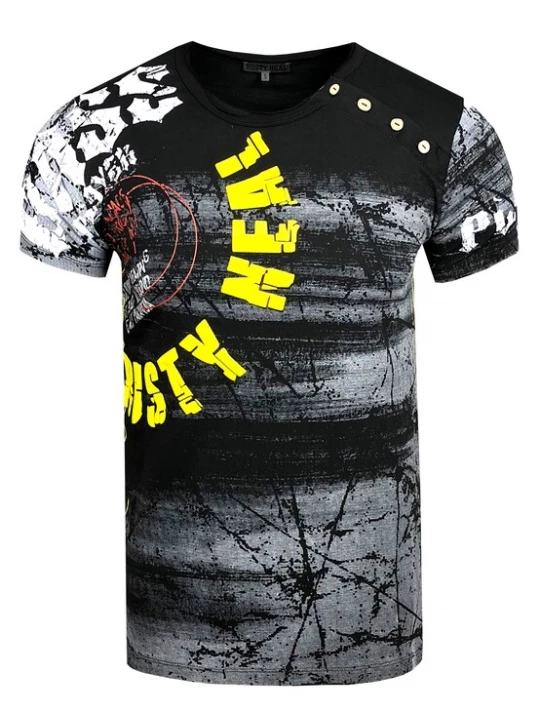 Foto van product Rusty Neal Shirt geel / zwart