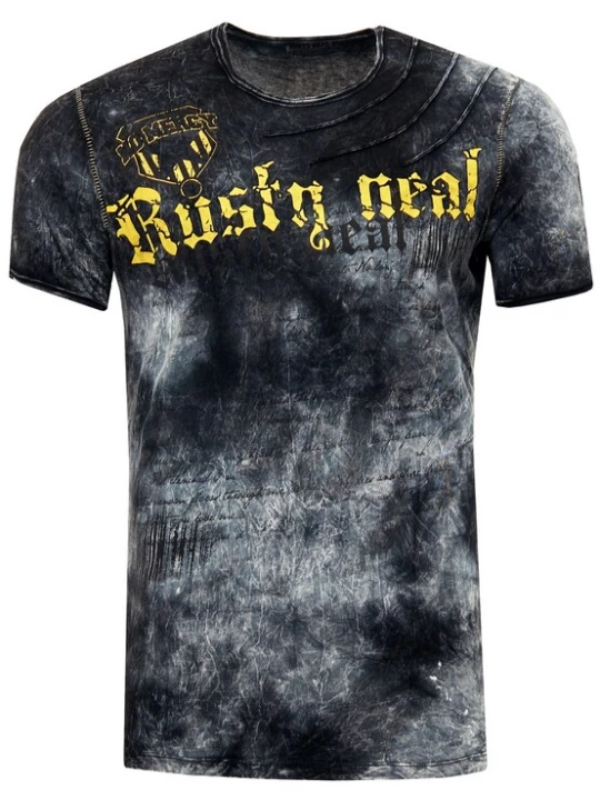 Foto van product Rusty Neal Shirt geel / zwart