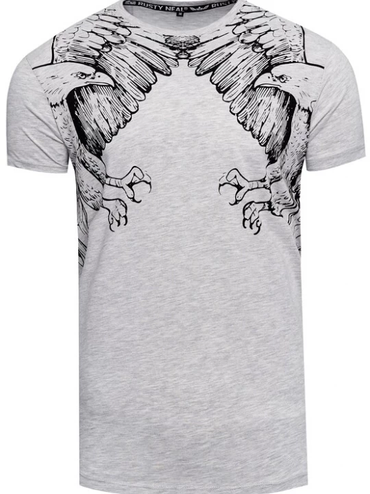 Foto van product Rusty Neal Shirt grijs gemêleerd / zwart