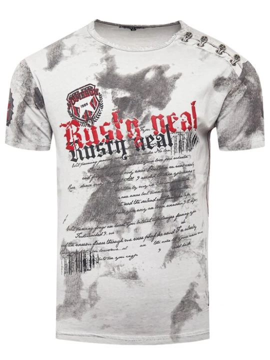 Foto van product Rusty Neal Shirt grijs / rood