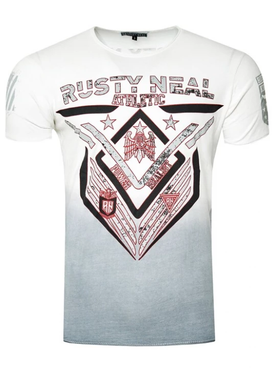 Foto van product Rusty Neal Shirt grijs / rood / zwart / wit