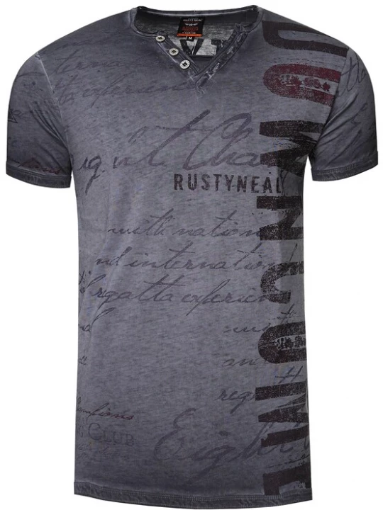 Foto van product Rusty Neal Shirt grijs / zwart