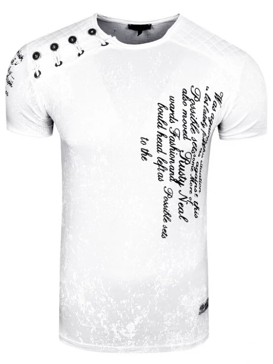 Foto van product Rusty Neal Shirt grijs / zwart / wit