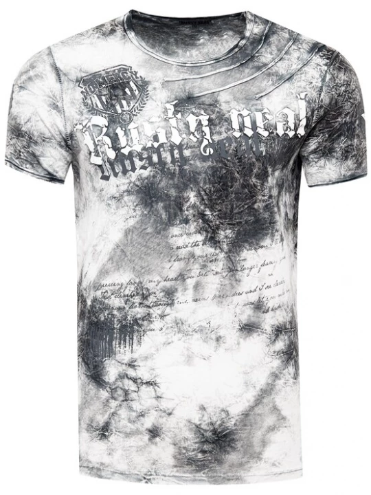 Foto van product Rusty Neal Shirt grijs / zwart / wit