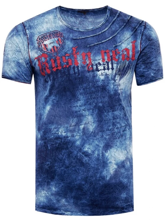 Foto van product Rusty Neal Shirt indigo / rood