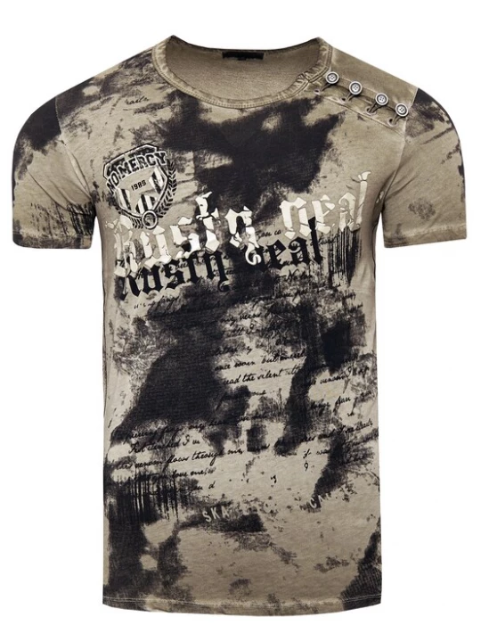 Foto van product Rusty Neal Shirt kaki / zwart